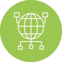 Global Organization Line Multi Circle Icon vector