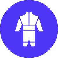 Wetsuit Glyph Multi Circle Icon vector