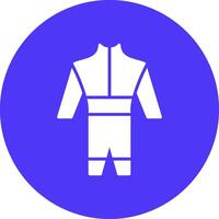 Wetsuit Glyph Multi Circle Icon vector