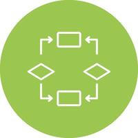 Algorithm Line Multi Circle Icon vector