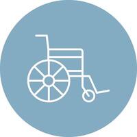 Wheelchair Line Multi Circle Icon vector