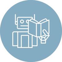 Robot Line Multi Circle Icon vector