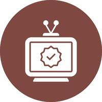 Television Glyph Multi Circle Icon vector