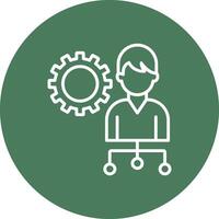 Management Line Multi Circle Icon vector