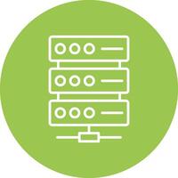 Server Line Multi Circle Icon vector