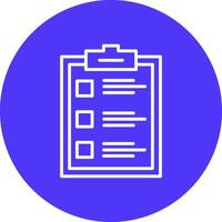 Clipboard Line Multi Circle Icon vector