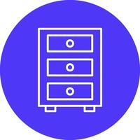 Cabinet Line Multi Circle Icon vector