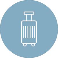 Luggage Line Multi Circle Icon vector