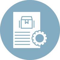 Order Processing Glyph Multi Circle Icon vector