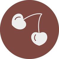 Cherries Glyph Multi Circle Icon vector