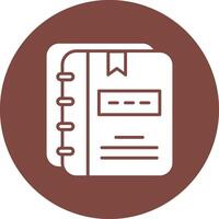 Notebooks Glyph Multi Circle Icon vector