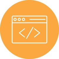 Coding Line Multi Circle Icon vector