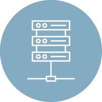 Server Line Multi Circle Icon vector