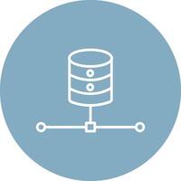Database Line Multi Circle Icon vector