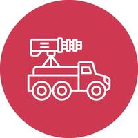 Truck Line Multi Circle Icon vector