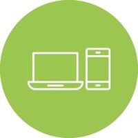 Devices Line Multi Circle Icon vector