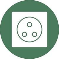 Wall Plug Glyph Multi Circle Icon vector