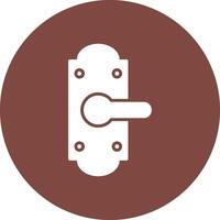 Door Lock Glyph Multi Circle Icon vector
