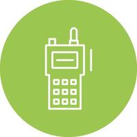 Walkie Talkie Line Multi Circle Icon vector