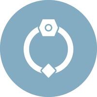 Door Knocker Glyph Multi Circle Icon vector