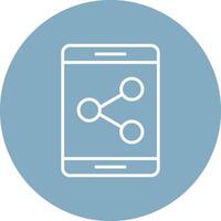 Sharing Line Multi Circle Icon vector