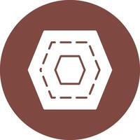 Nut Glyph Multi Circle Icon vector