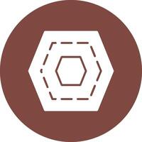 Nut Glyph Multi Circle Icon vector