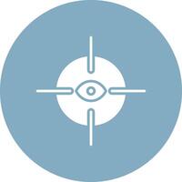 Spyhole Glyph Multi Circle Icon vector