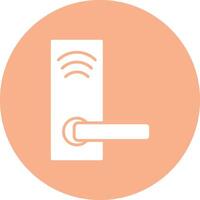 Smart Lock Glyph Multi Circle Icon vector