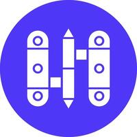 Hinge Glyph Multi Circle Icon vector