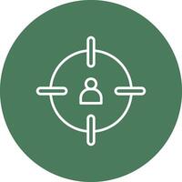 Headshot Line Multi Circle Icon vector