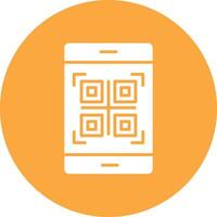 Qr Code Glyph Multi Circle Icon vector