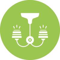 Lamp Glyph Multi Circle Icon vector