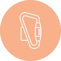 Carabiner Line Multi Circle Icon vector