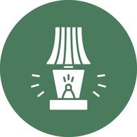 Lamp Glyph Multi Circle Icon vector