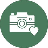 Photo Camera Glyph Multi Circle Icon vector