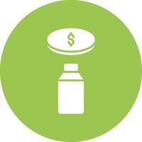 Coin Collecting Glyph Multi Circle Icon vector