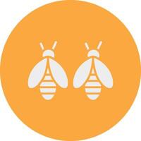 Bees Glyph Multi Circle Icon vector