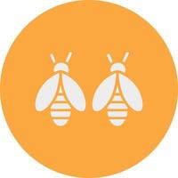 Bees Glyph Multi Circle Icon vector