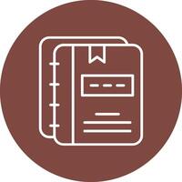 Notebooks Line Multi Circle Icon vector