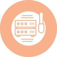 Tech Support Glyph Multi Circle Icon vector