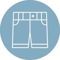 Shorts Line Multi Circle Icon vector