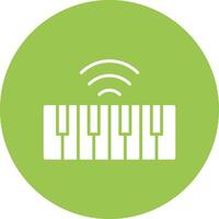 Keyboard Glyph Multi Circle Icon vector