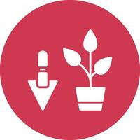 Gardening Glyph Multi Circle Icon vector