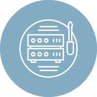 Tech Support Line Multi Circle Icon vector