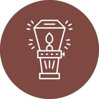 Lamp Line Multi Circle Icon vector