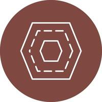 Nut Line Multi Circle Icon vector