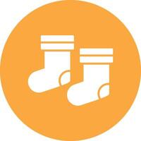 Socks Glyph Multi Circle Icon vector