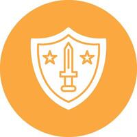 Shield Glyph Multi Circle Icon vector