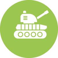 tanque glifo multi circulo icono vector